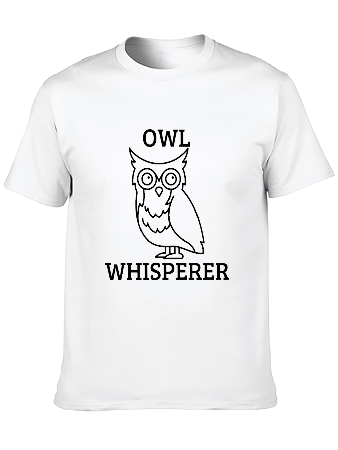 Owl Whisperer Graphic Print Black T-Shirt