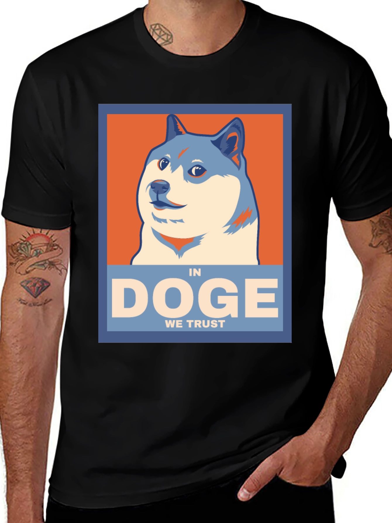 In Doge We Trust Black T-Shirt
