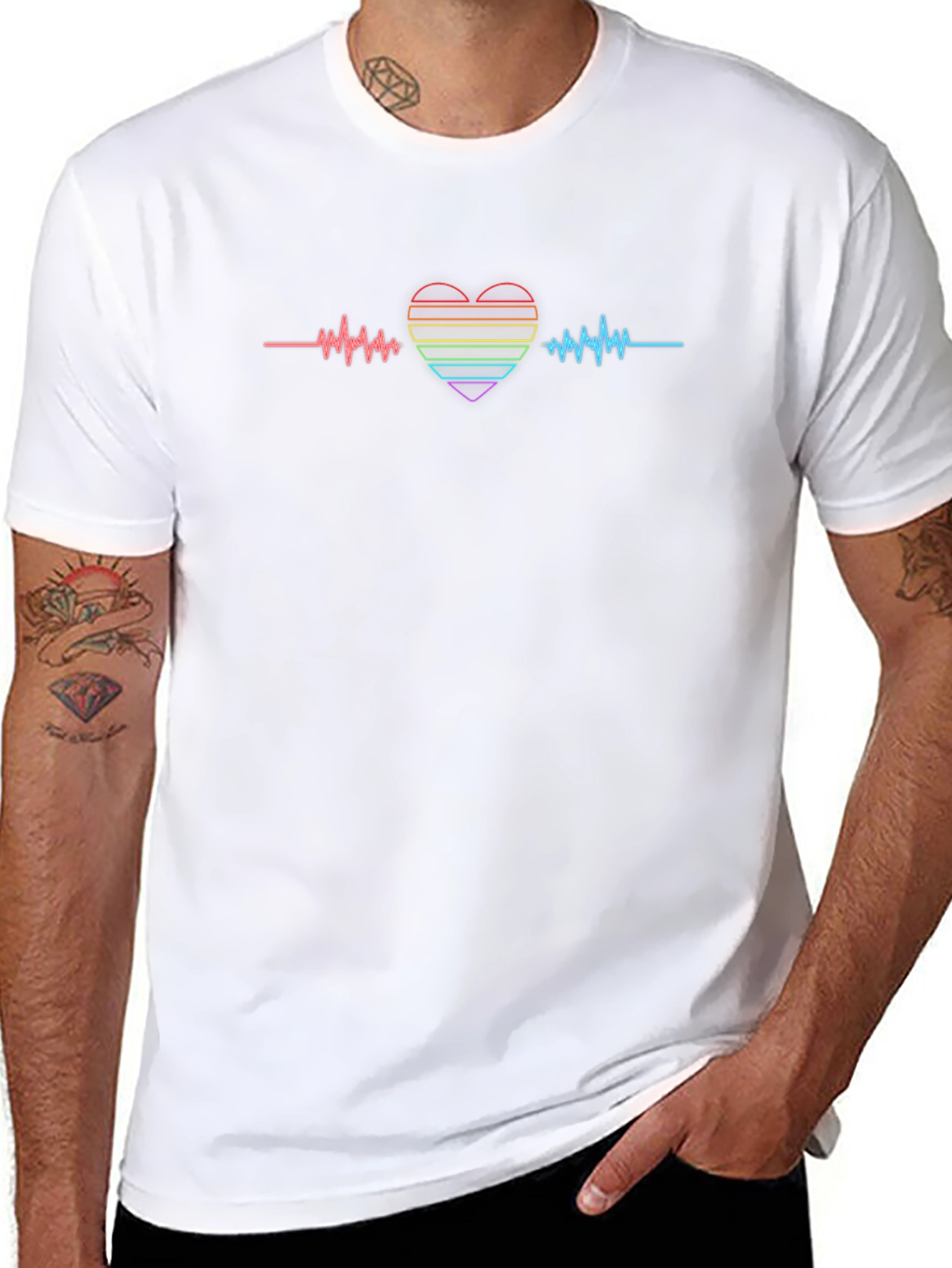 LGBT Pride Heartbeat Graphic Tee