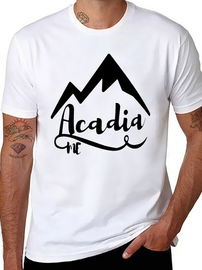 Acadia ME Mountain Graphic Tee - Black