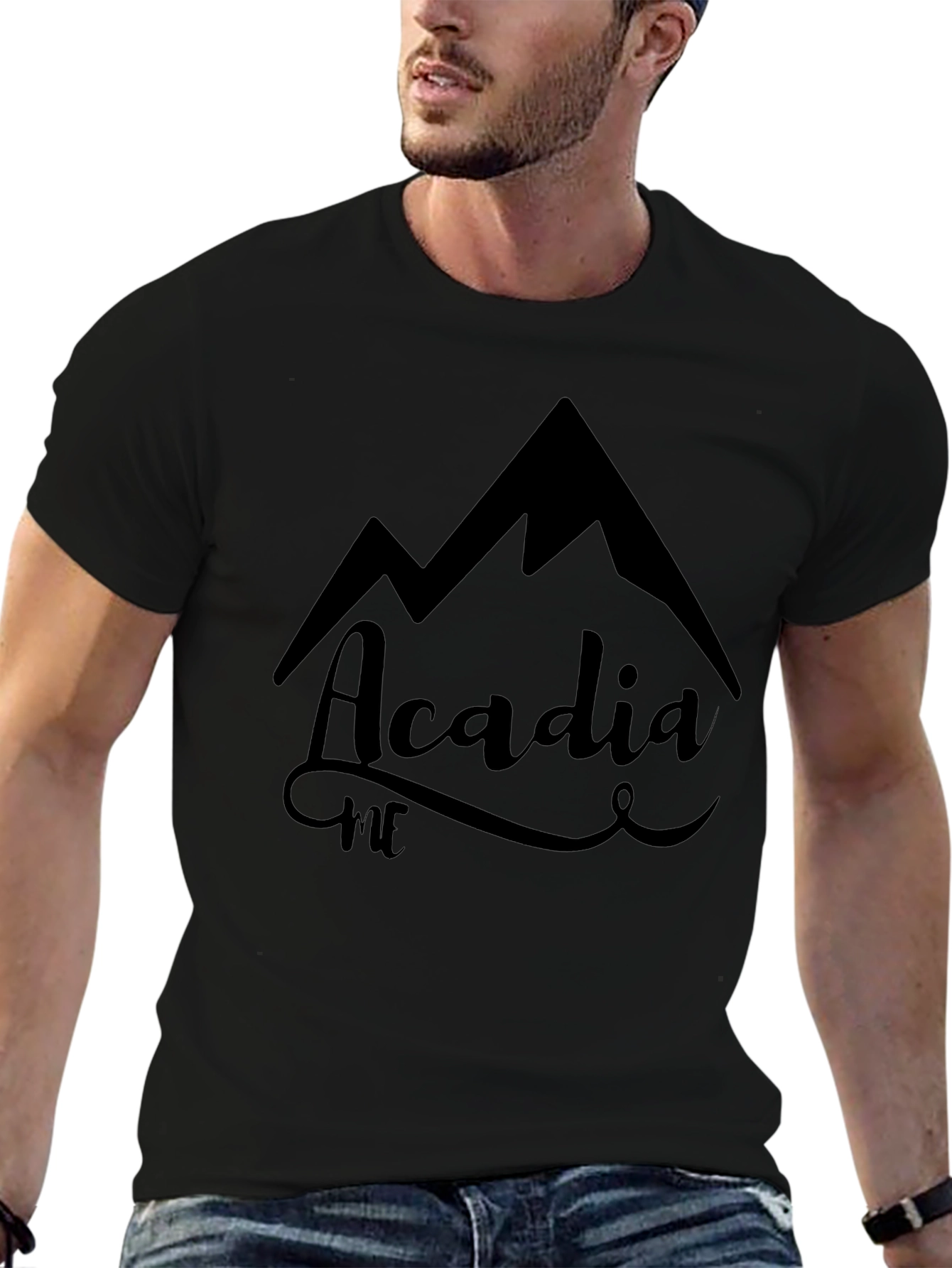 Acadia ME Mountain Graphic Tee - Black