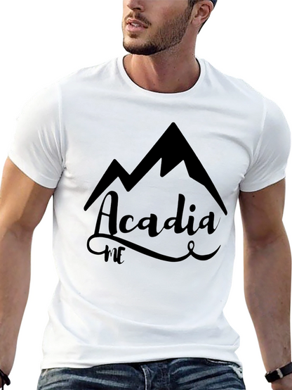 Acadia ME Mountain Graphic Tee - Black