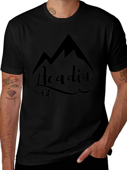 Acadia ME Mountain Graphic Tee - Black