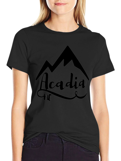 Acadia ME Mountain Graphic Tee - Black