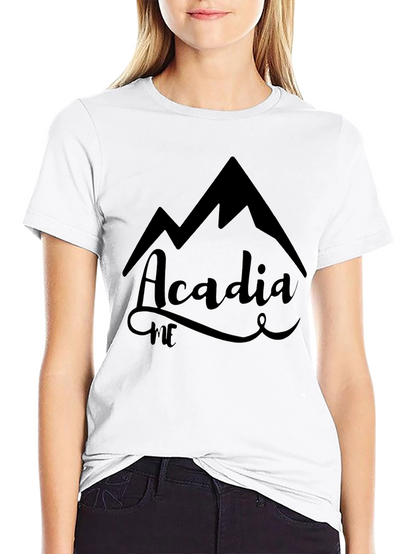 Acadia ME Mountain Graphic Tee - Black