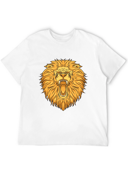 Lion Graphic T-Shirt - Bold Animal Print Tee
