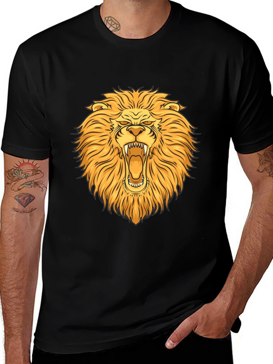 Lion Graphic T-Shirt - Bold Animal Print Tee