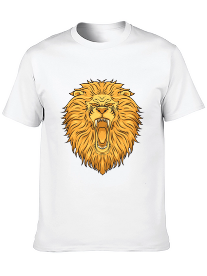 Lion Graphic T-Shirt - Bold Animal Print Tee