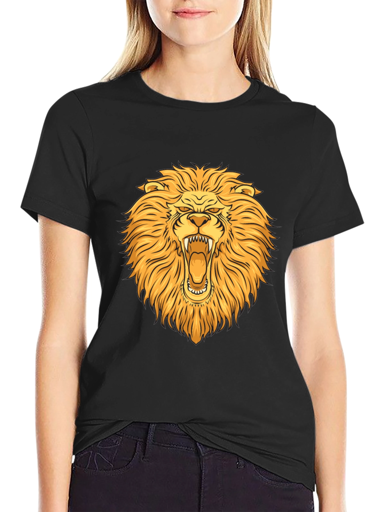 Lion Graphic T-Shirt - Bold Animal Print Tee