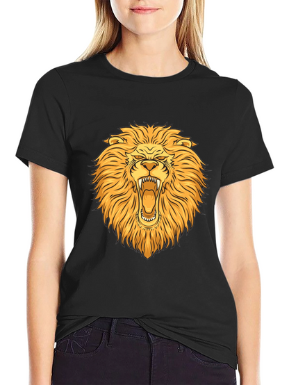 Lion Graphic T-Shirt - Bold Animal Print Tee