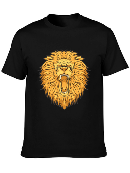 Lion Graphic T-Shirt - Bold Animal Print Tee