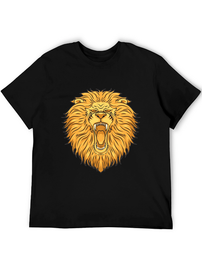 Lion Graphic T-Shirt - Bold Animal Print Tee