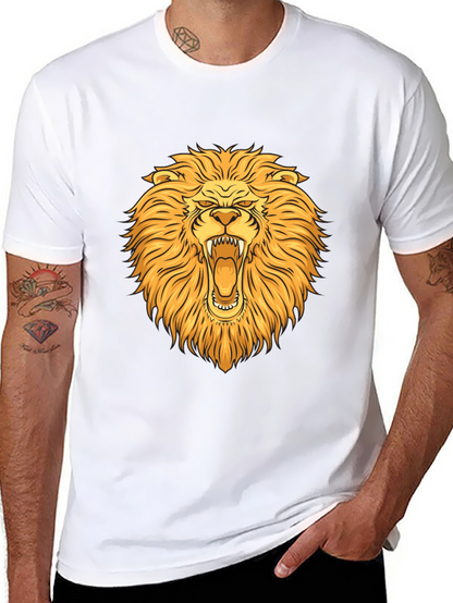 Lion Graphic T-Shirt - Bold Animal Print Tee