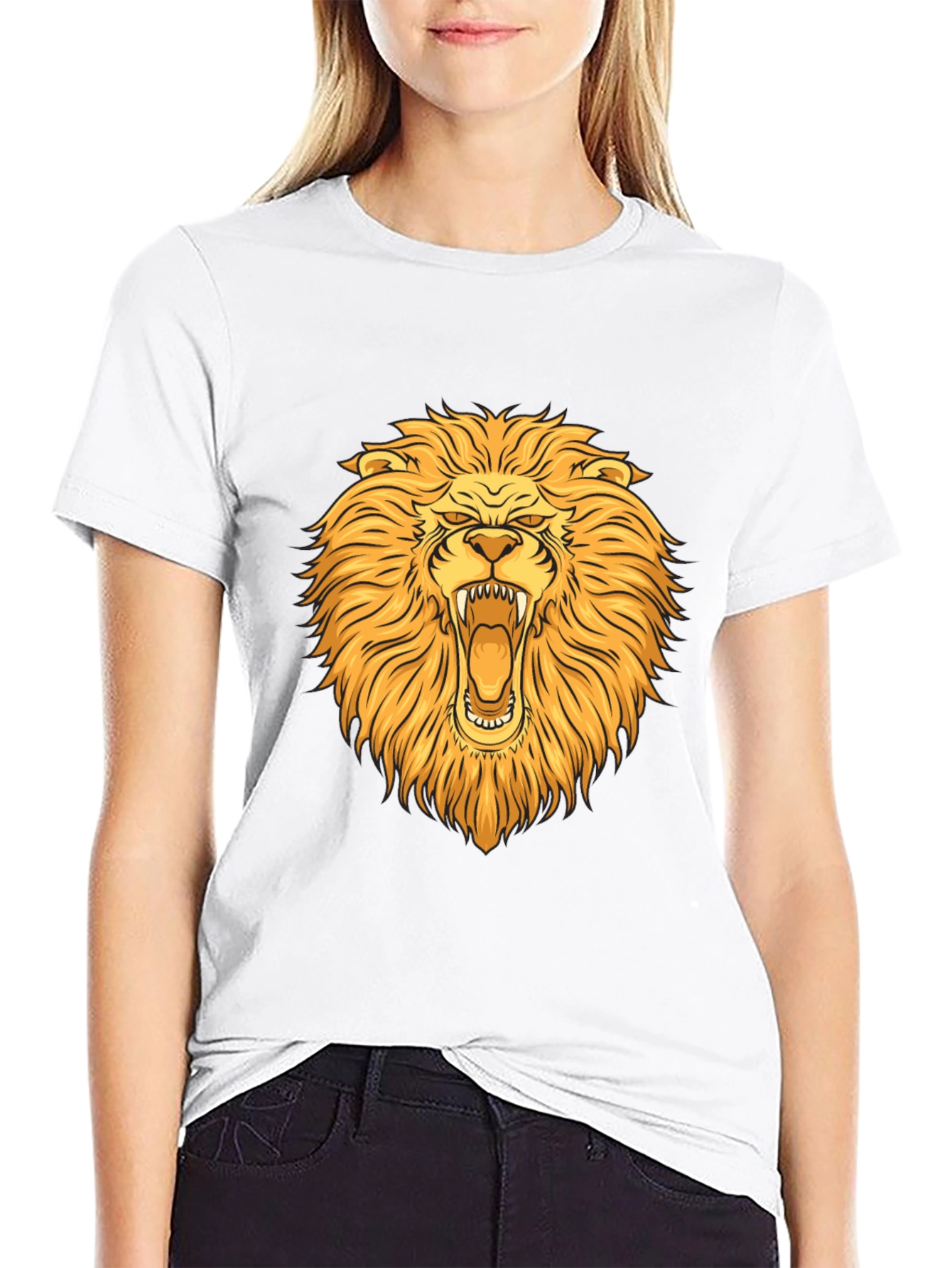 Lion Graphic T-Shirt - Bold Animal Print Tee
