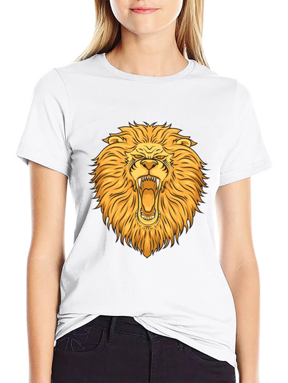 Lion Graphic T-Shirt - Bold Animal Print Tee