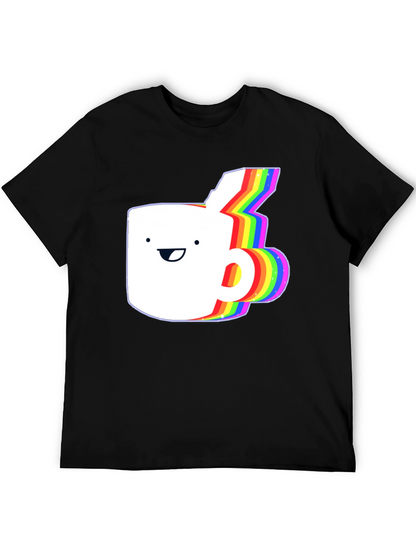 Rainbow Animated Coffee Mug Graphic T-Shirt