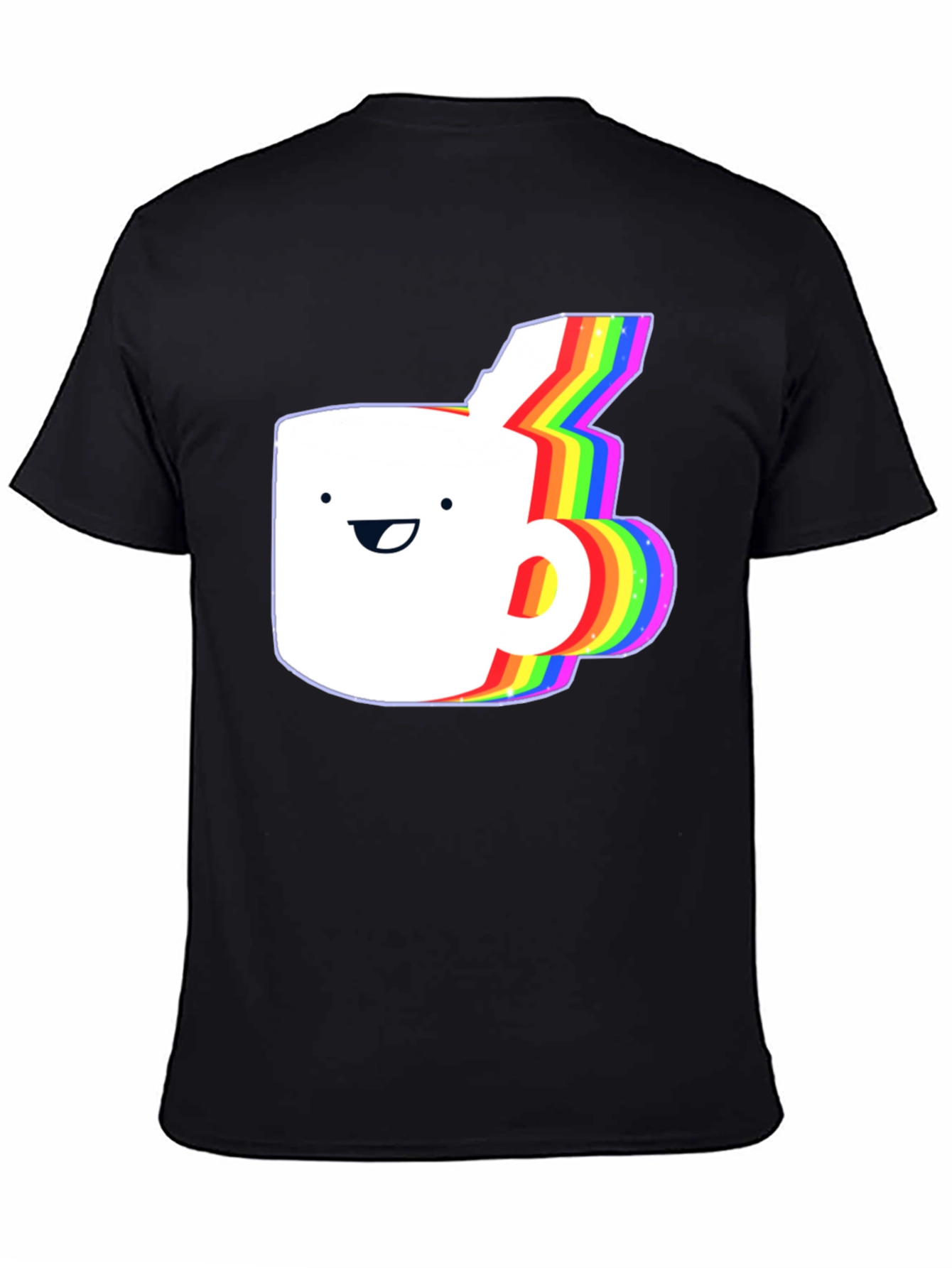 Rainbow Animated Coffee Mug Graphic T-Shirt