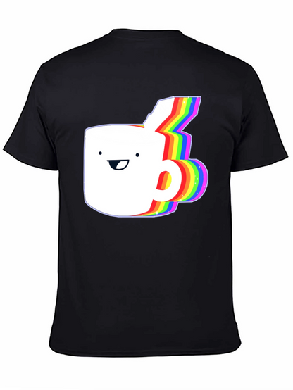 Rainbow Animated Coffee Mug Graphic T-Shirt