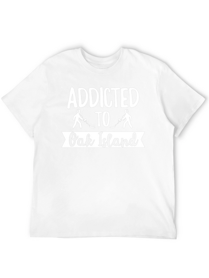 Addicted to Oak Island Hockey Black T-Shirt