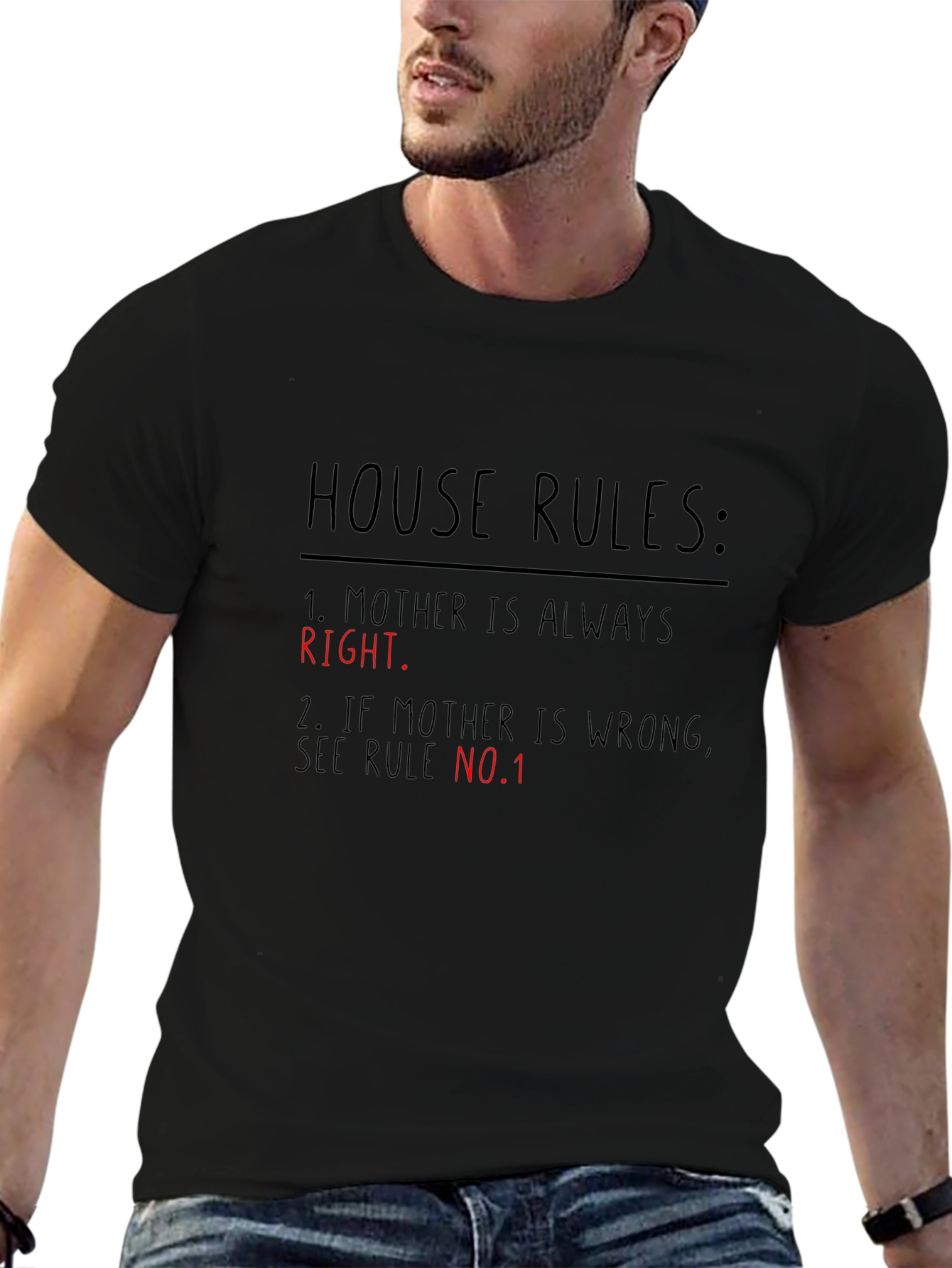 House Rules: Mother Is Always Right Black T-Shirt