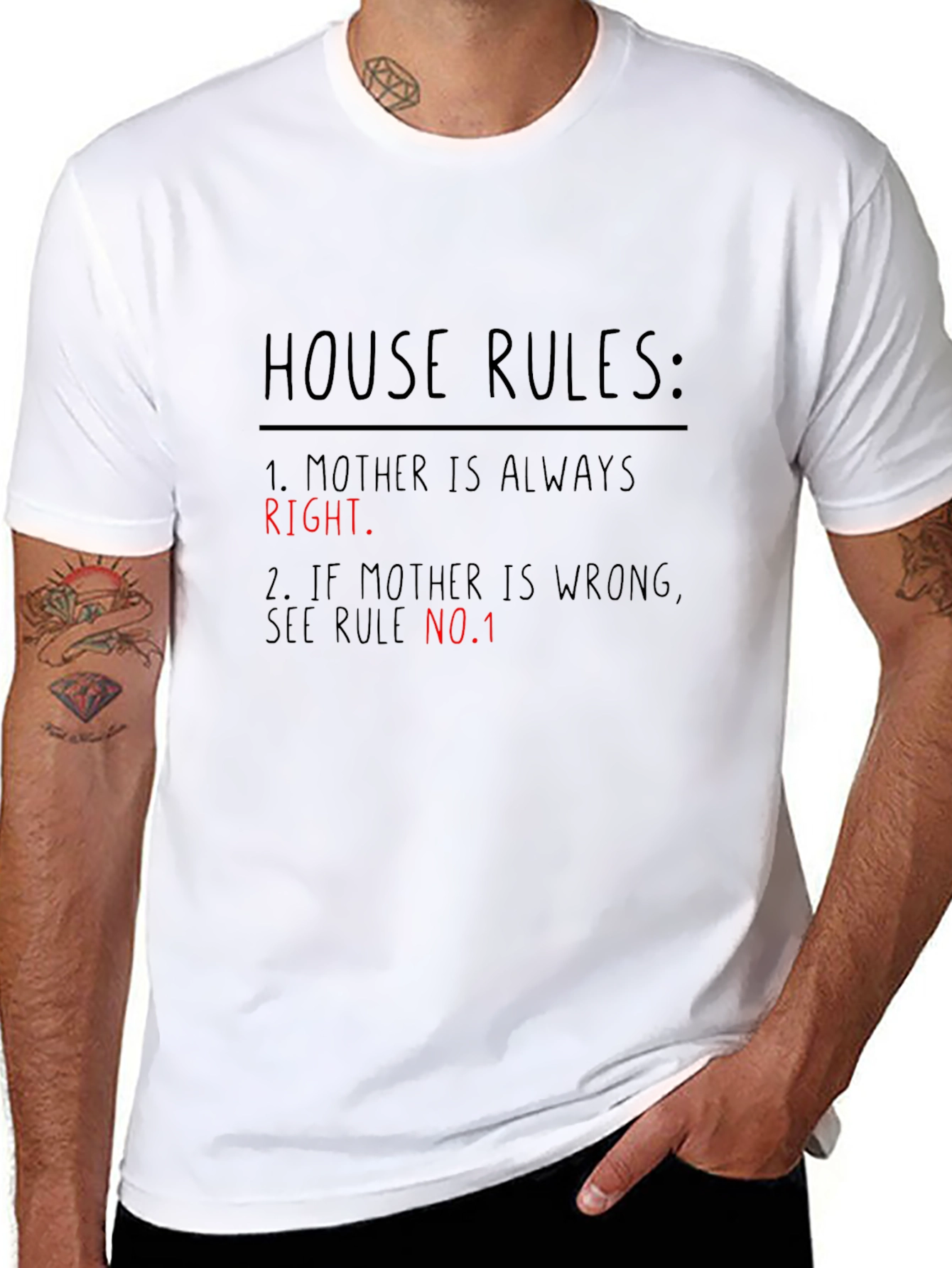 House Rules: Mother Is Always Right Black T-Shirt