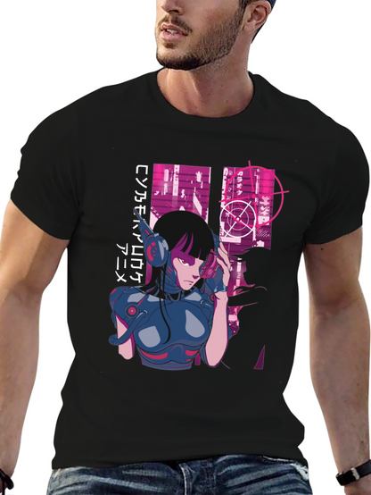 Cyberpunk Anime Graphic Tee