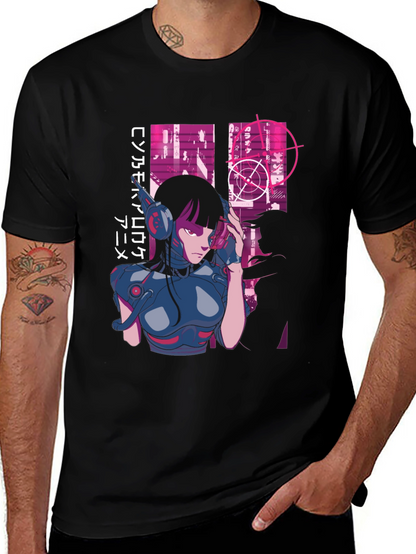 Cyberpunk Anime Graphic Tee
