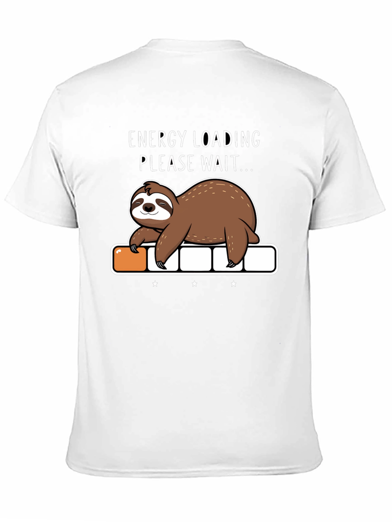 Energy Loading Sloth Graphic T-Shirt