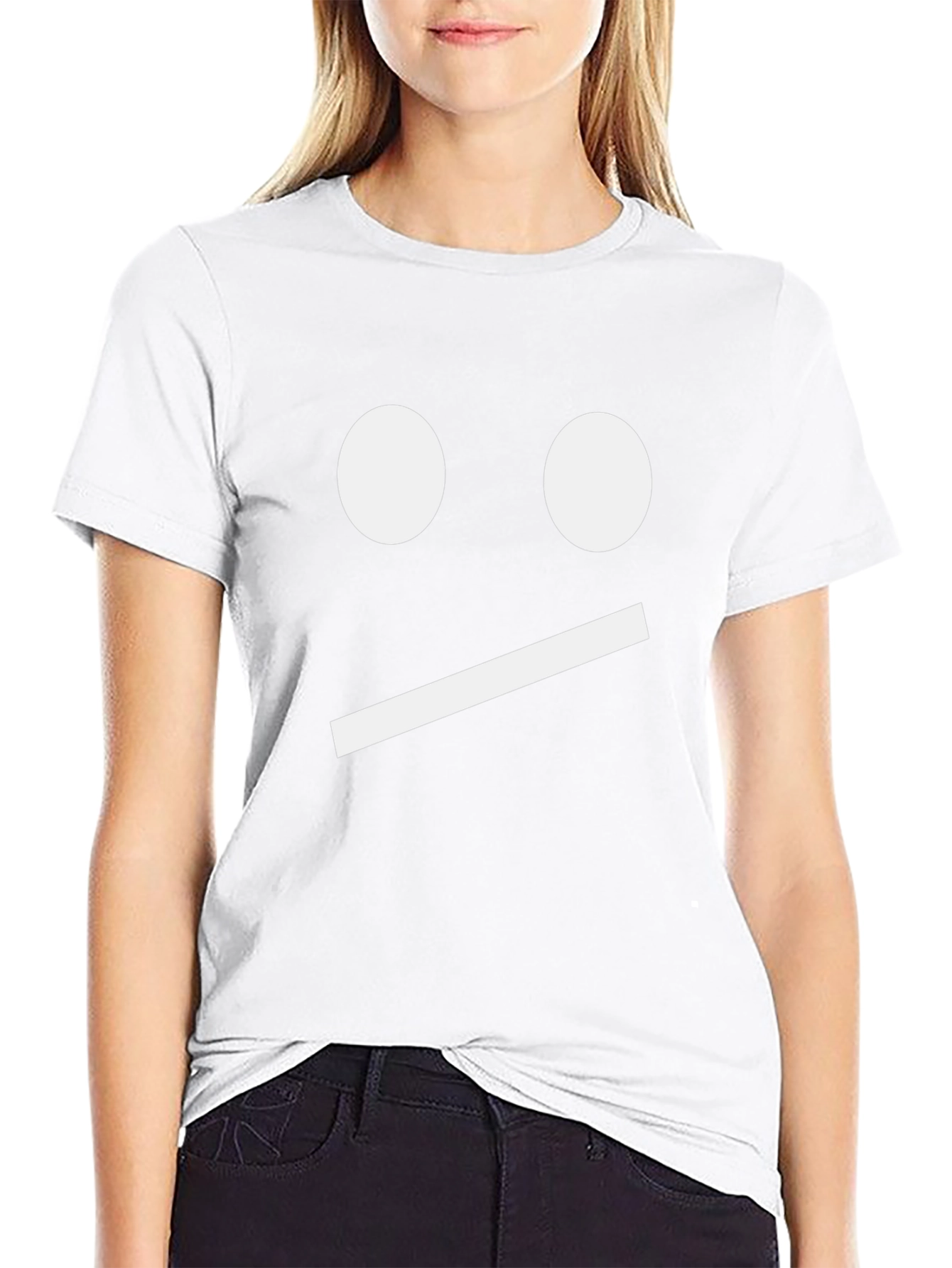 Neutral Face Graphic Tee - Black Cotton Shirt