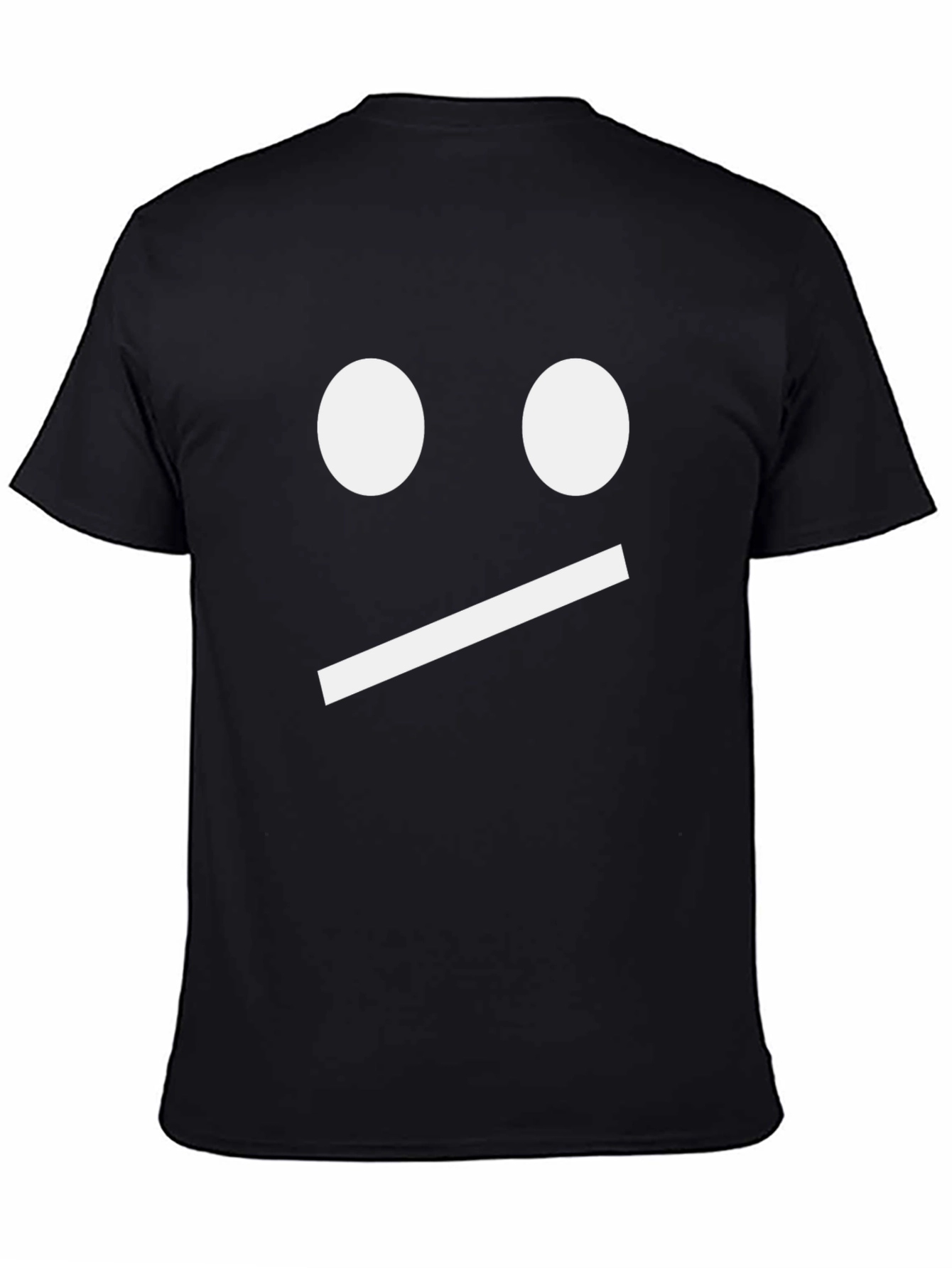 Neutral Face Graphic Tee - Black Cotton Shirt