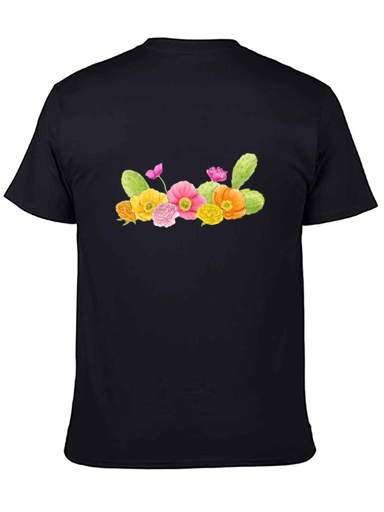 Floral Cactus Graphic T-Shirt - Desert Bloom