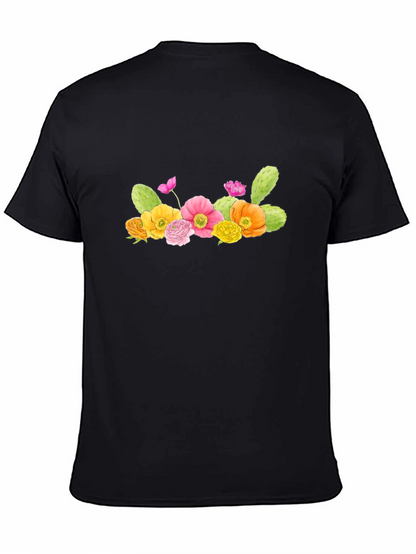 Floral Cactus Graphic T-Shirt - Desert Bloom