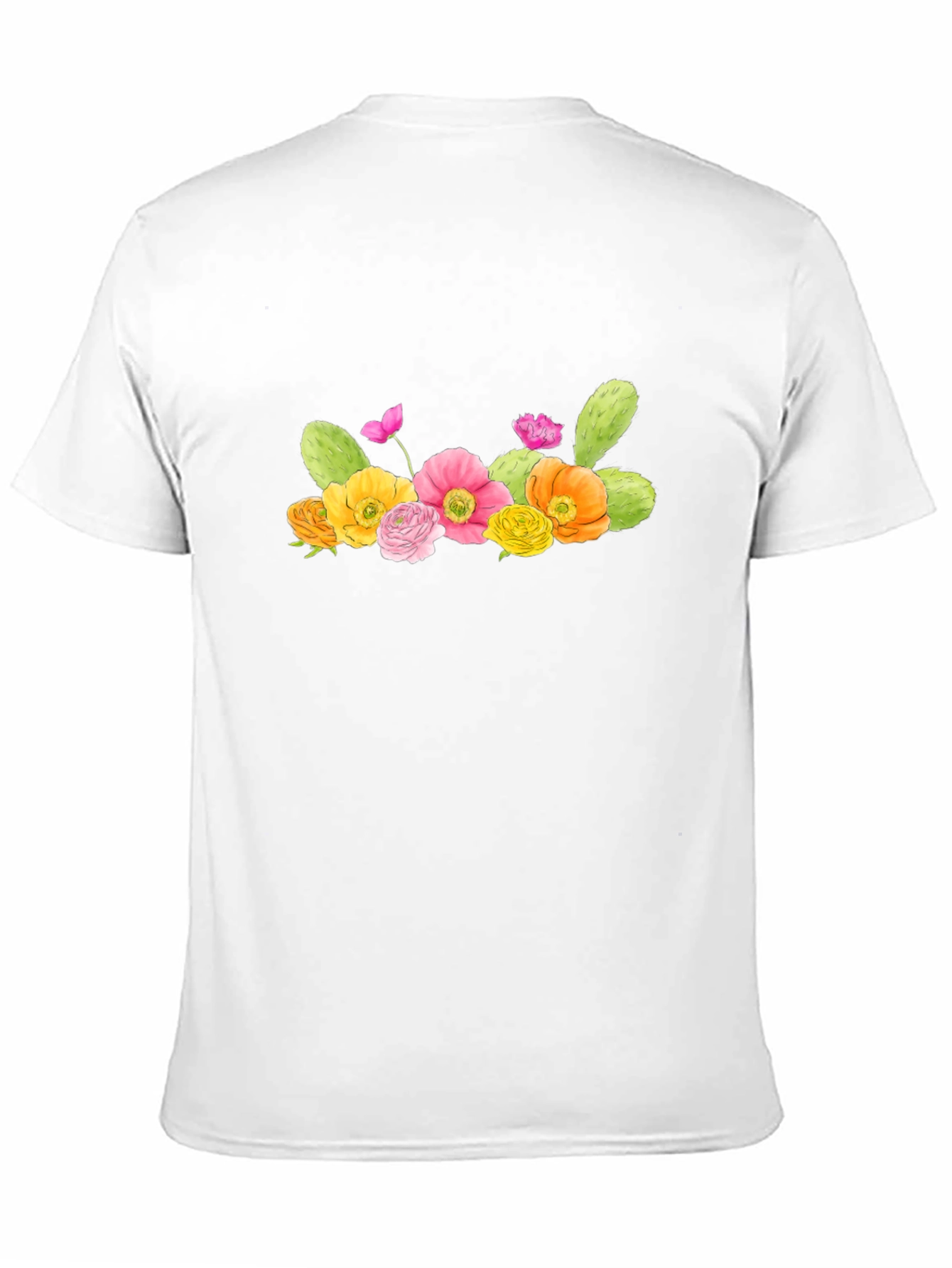 Floral Cactus Graphic T-Shirt - Desert Bloom