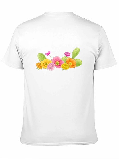 Floral Cactus Graphic T-Shirt - Desert Bloom