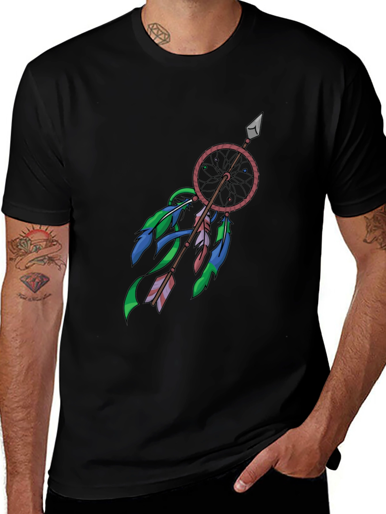 Dreamcatcher Arrow Graphic Tee - Boho Style Shirt