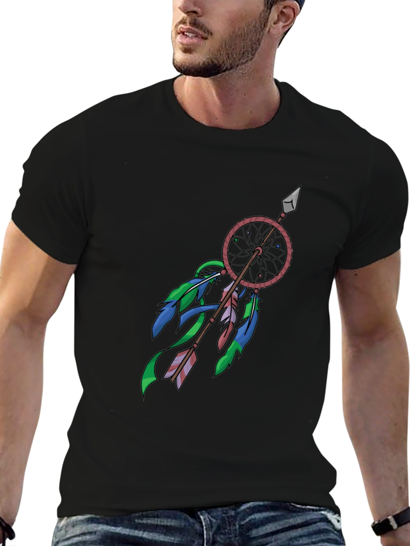 Dreamcatcher Arrow Graphic Tee - Boho Style Shirt