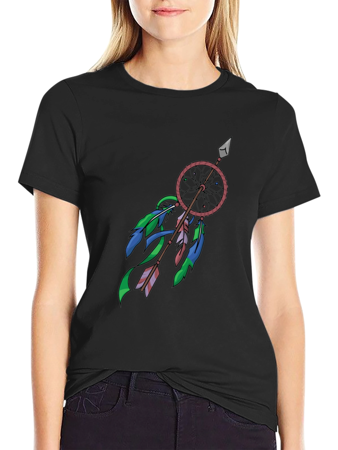 Dreamcatcher Arrow Graphic Tee - Boho Style Shirt