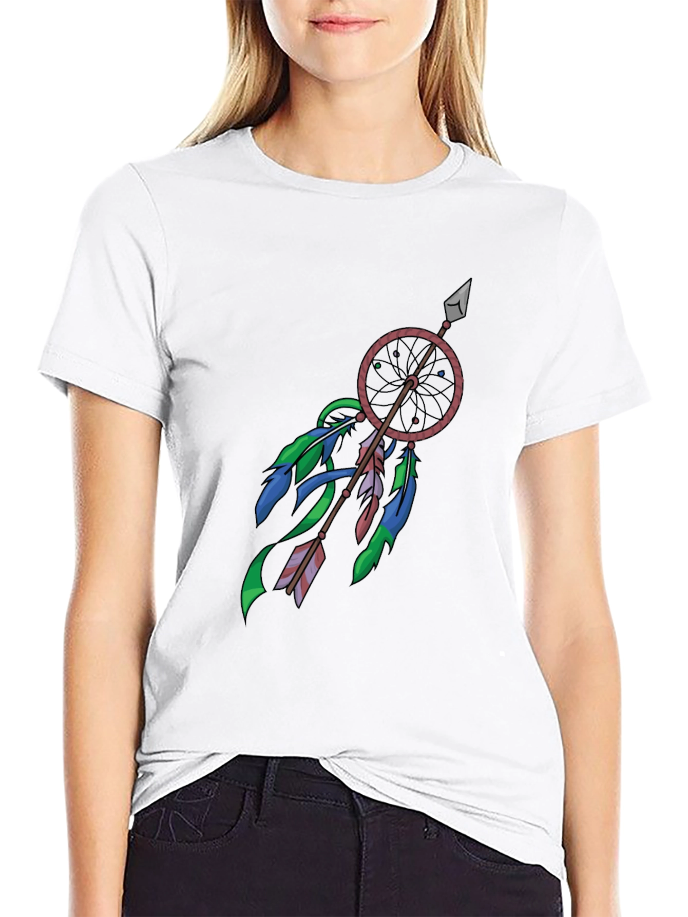 Dreamcatcher Arrow Graphic Tee - Boho Style Shirt