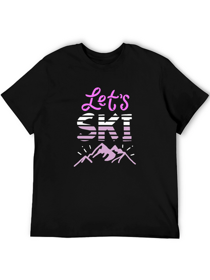 Lets Ski! Graphic Tee - Mountain Adventure T-Shirt