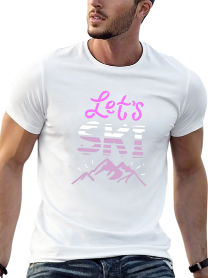 Lets Ski! Graphic Tee - Mountain Adventure T-Shirt