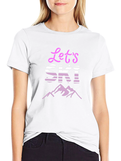 Lets Ski! Graphic Tee - Mountain Adventure T-Shirt