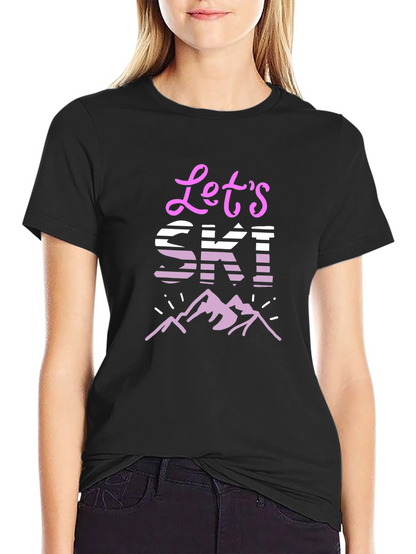 Lets Ski! Graphic Tee - Mountain Adventure T-Shirt