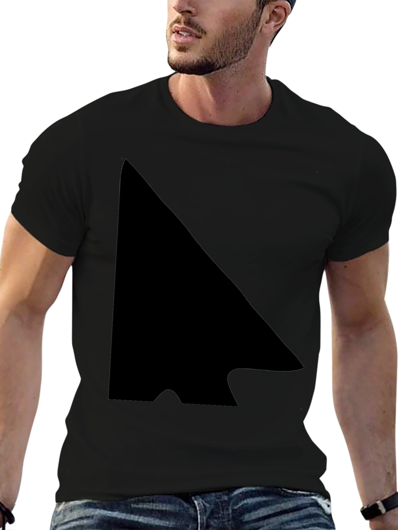 Modern Arrowhead Graphic Black T-Shirt