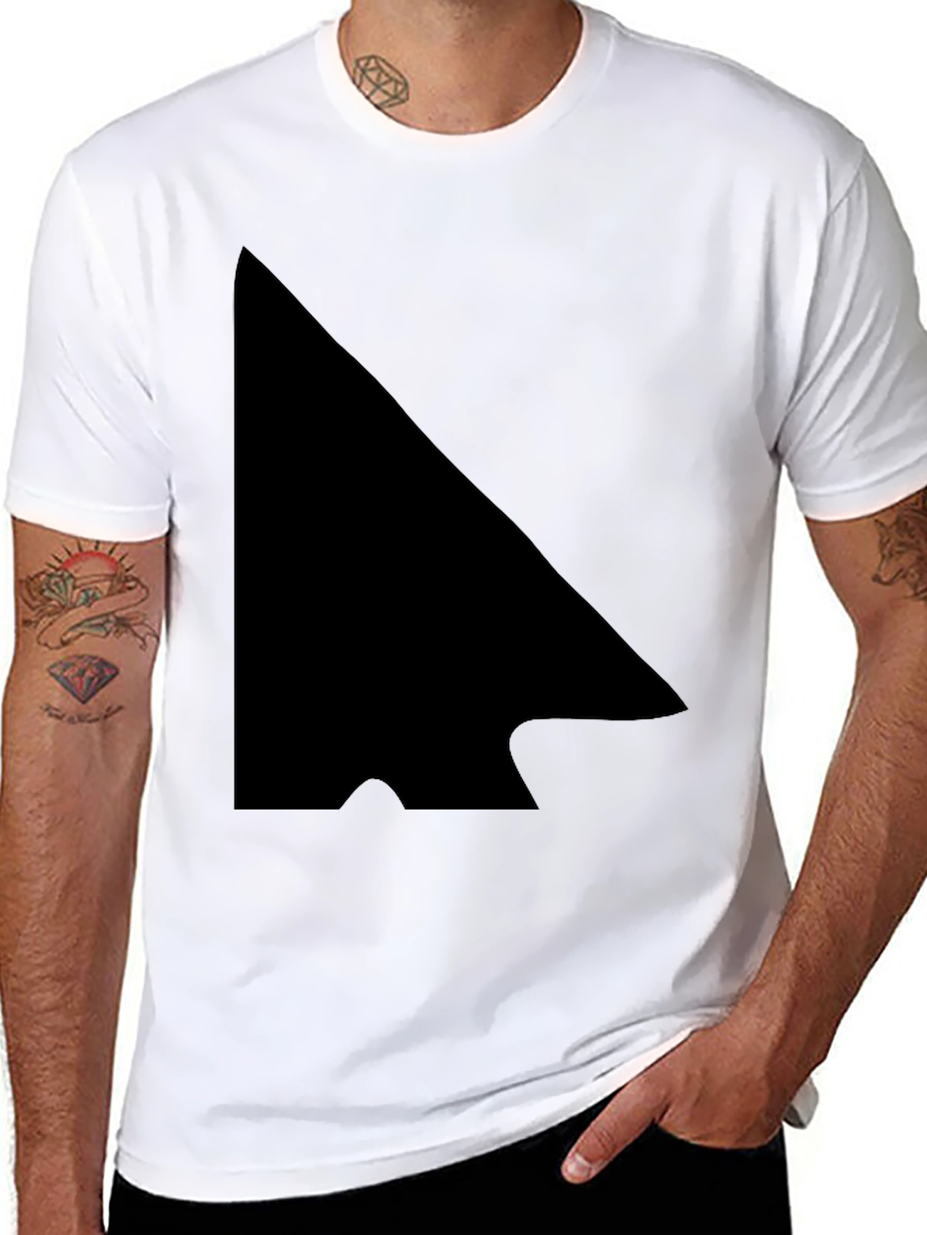 Modern Arrowhead Graphic Black T-Shirt