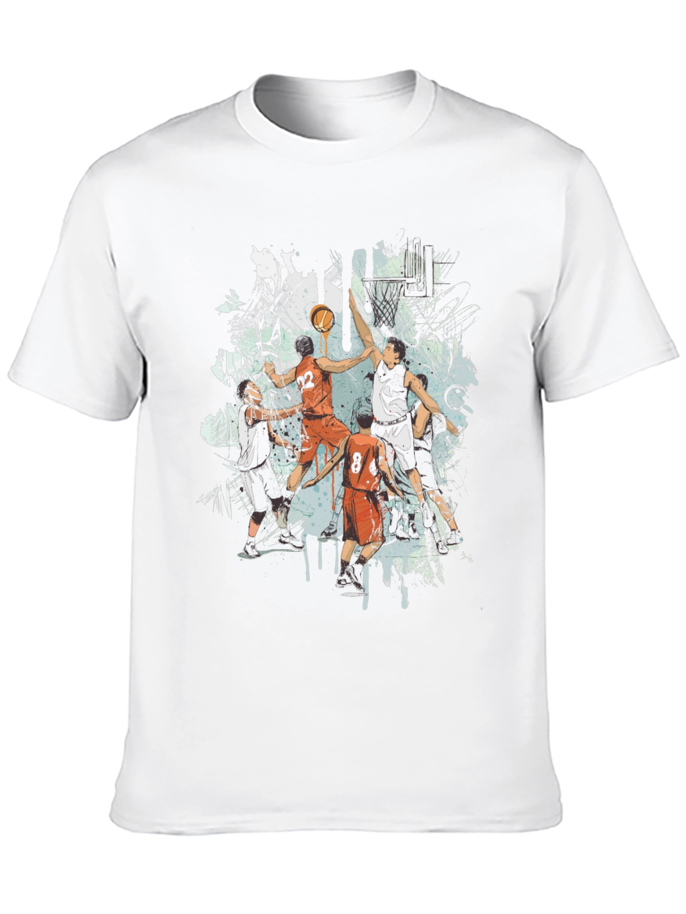 Basketball Graphic Print Black T-Shirt
