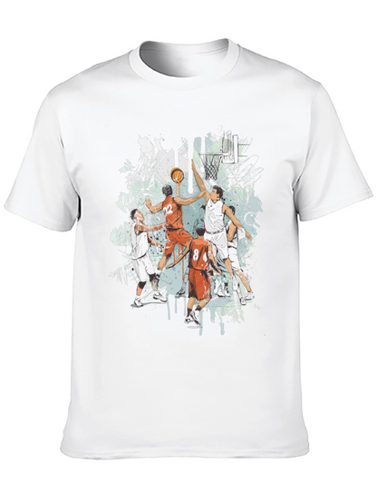 Basketball Graphic Print Black T-Shirt