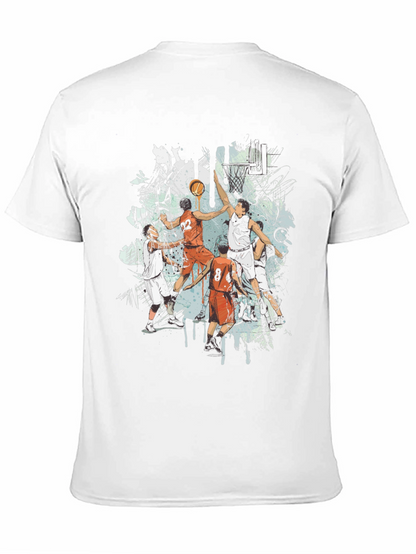Basketball Graphic Print Black T-Shirt