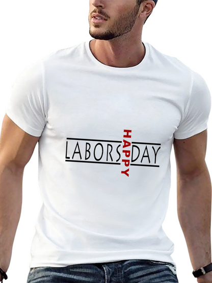 Happy Labors Day Black Graphic Tee