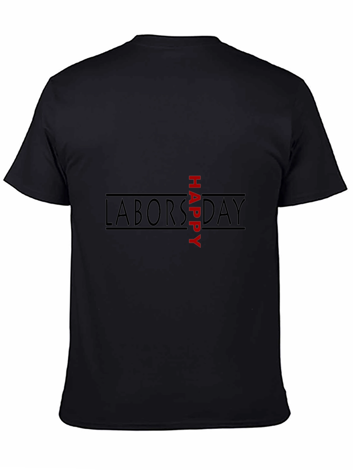 Happy Labors Day Black Graphic Tee