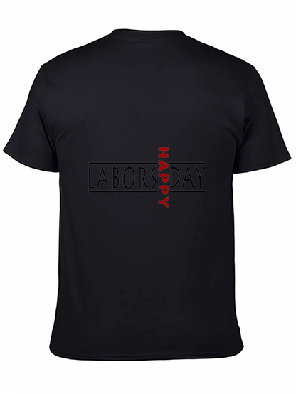 Happy Labors Day Black Graphic Tee